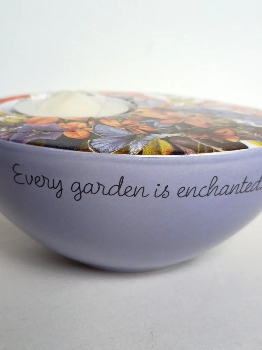 Marjolein Bastin Demdaco Butterfly Flower Every Garden Tealight Candle Holder